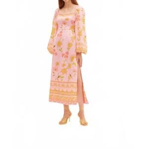 NEW KATE FORD ruellia puff maxi dress in mabel pink
